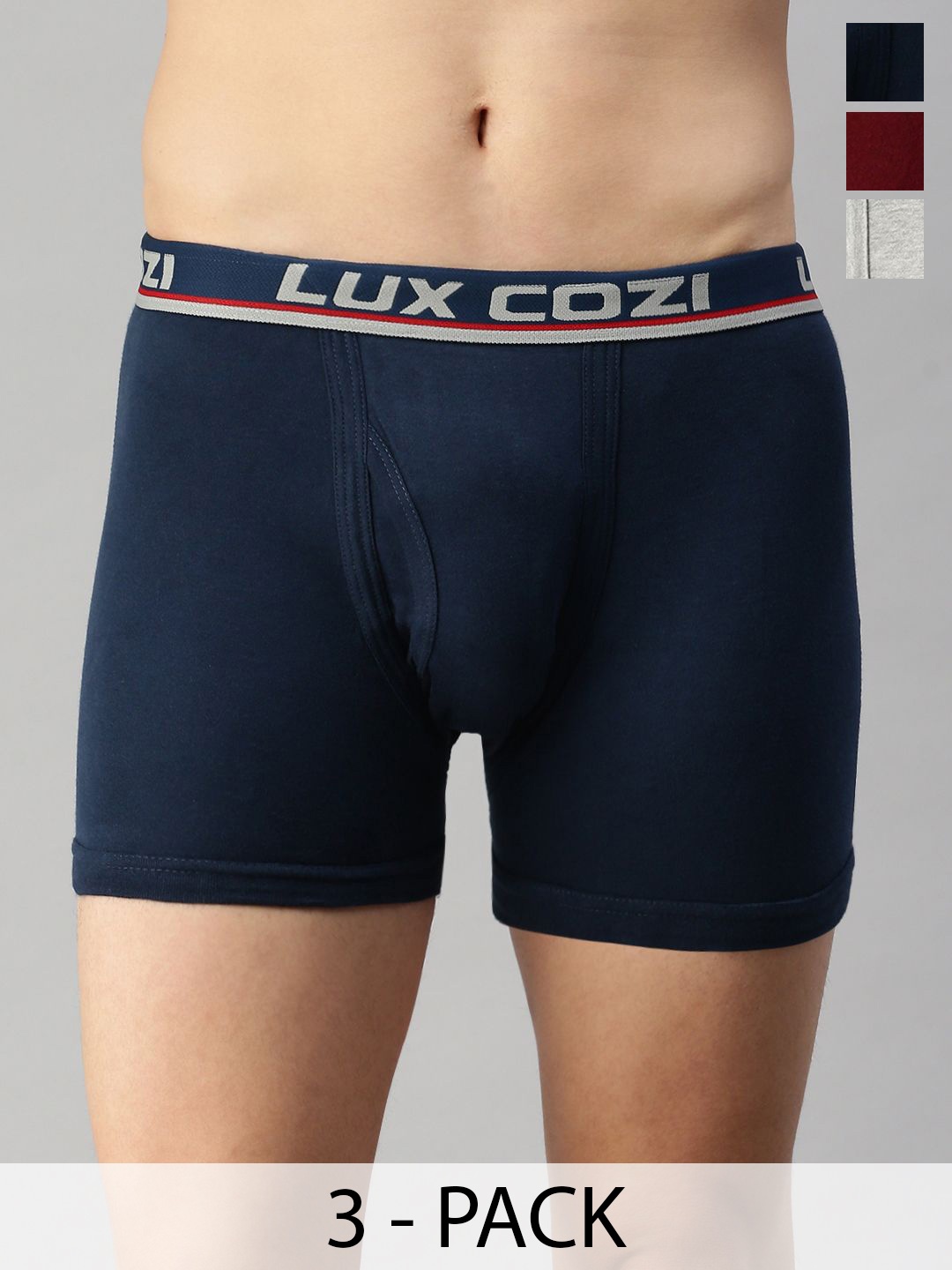 

Lux Cozi Pack Of 3 Cotton Trunk COZI_LONGS_ICDF_AST3_3PC, Assorted