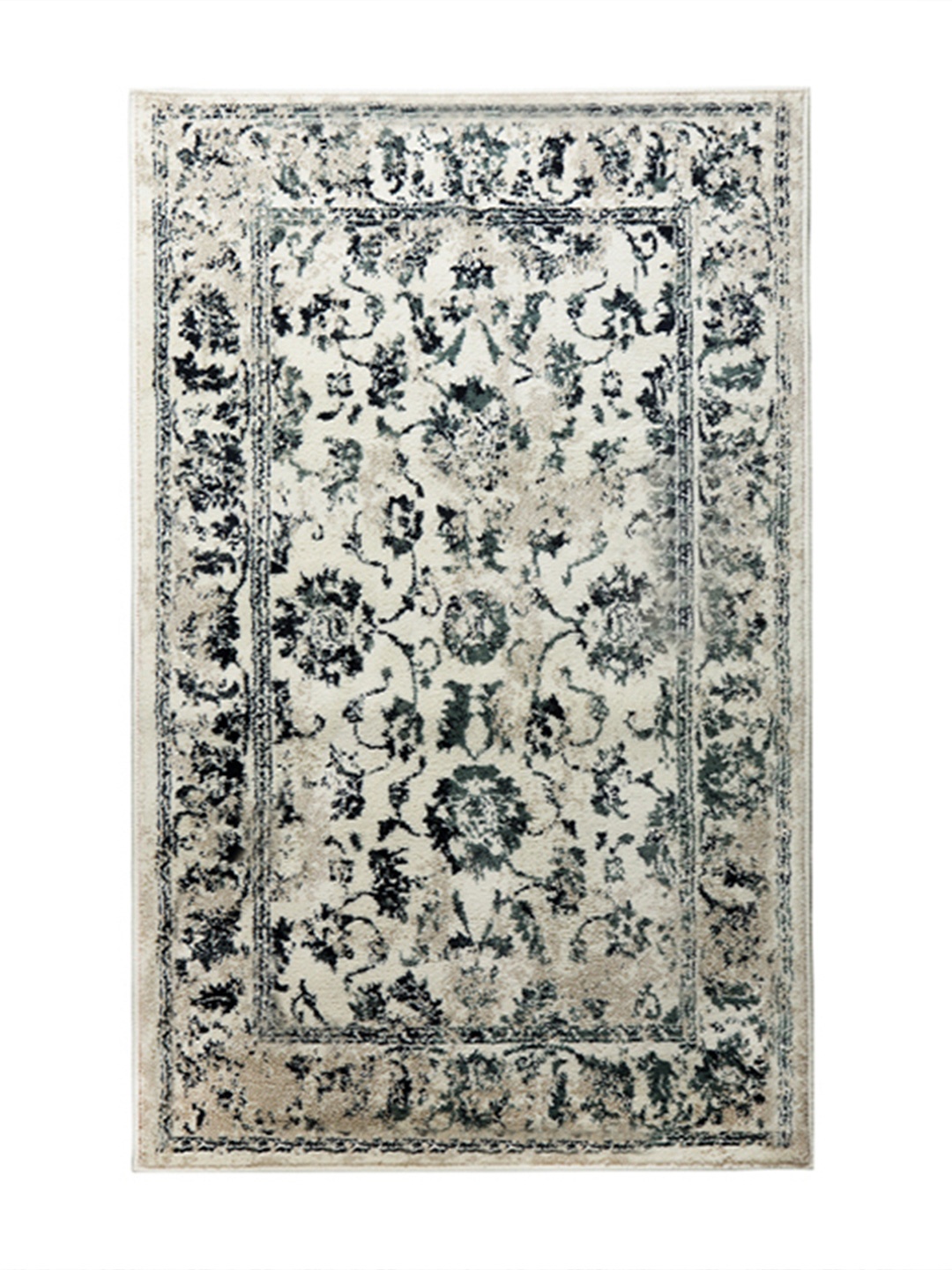 

Sapana Carpet-Mats Cream & Blue Floral Anti-Skid Carpet