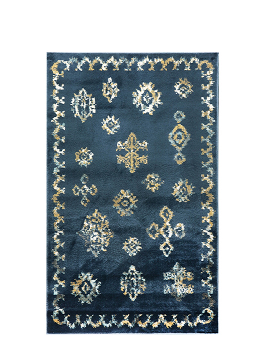 

Sapana Carpet-Mats Navy Blue & White Ethnic Motifs Printed Anti-Skid Carpet