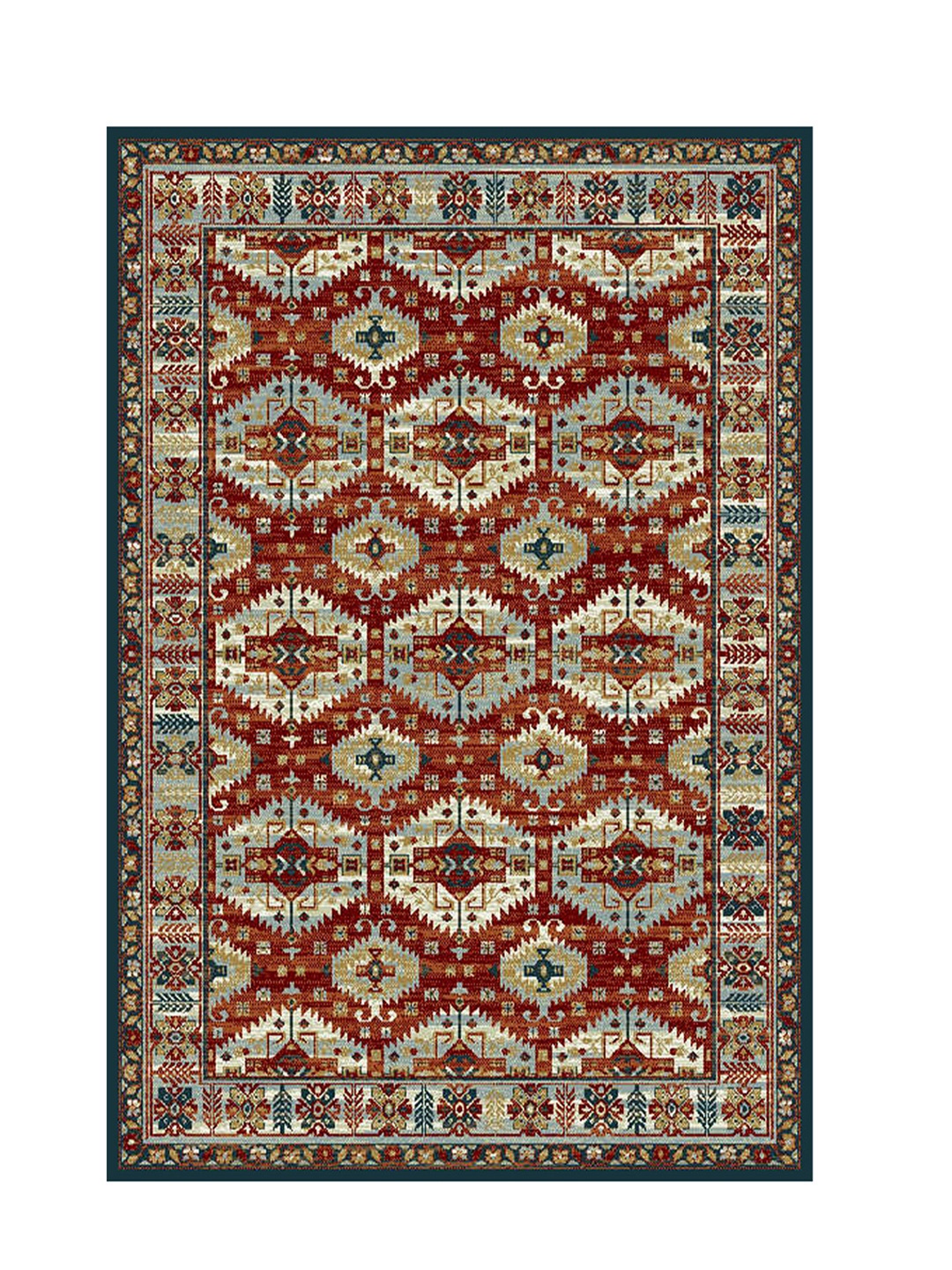 

Sapana Carpet-Mats Maroon & Grey Traditional Anti-Skid Carpet