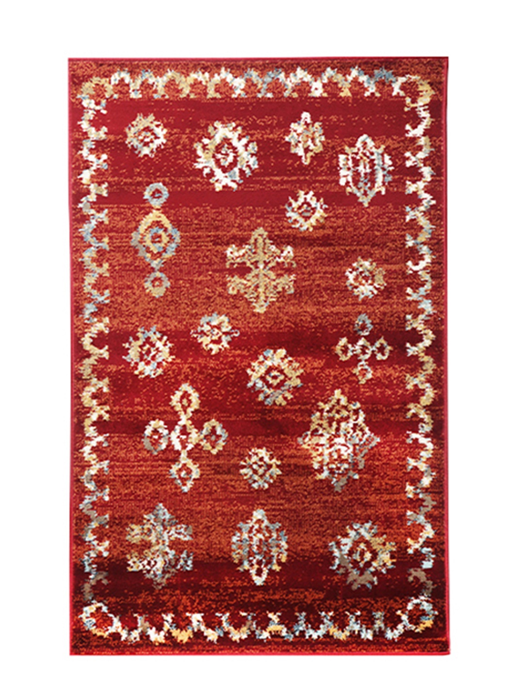 

Sapana Carpet-Mats Maroon & Beige Ethnic Motifs Printed Anti-Skid Carpet