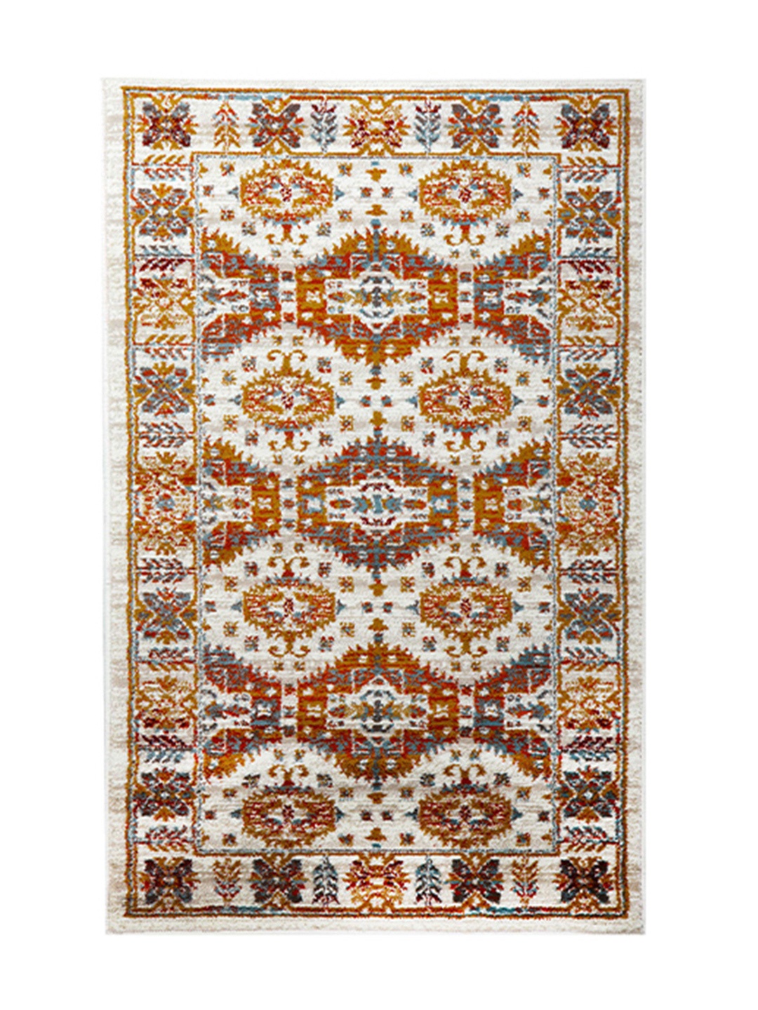 

Sapana Carpet-Mats Cream & Brown Traditional Anti-Skid Carpet