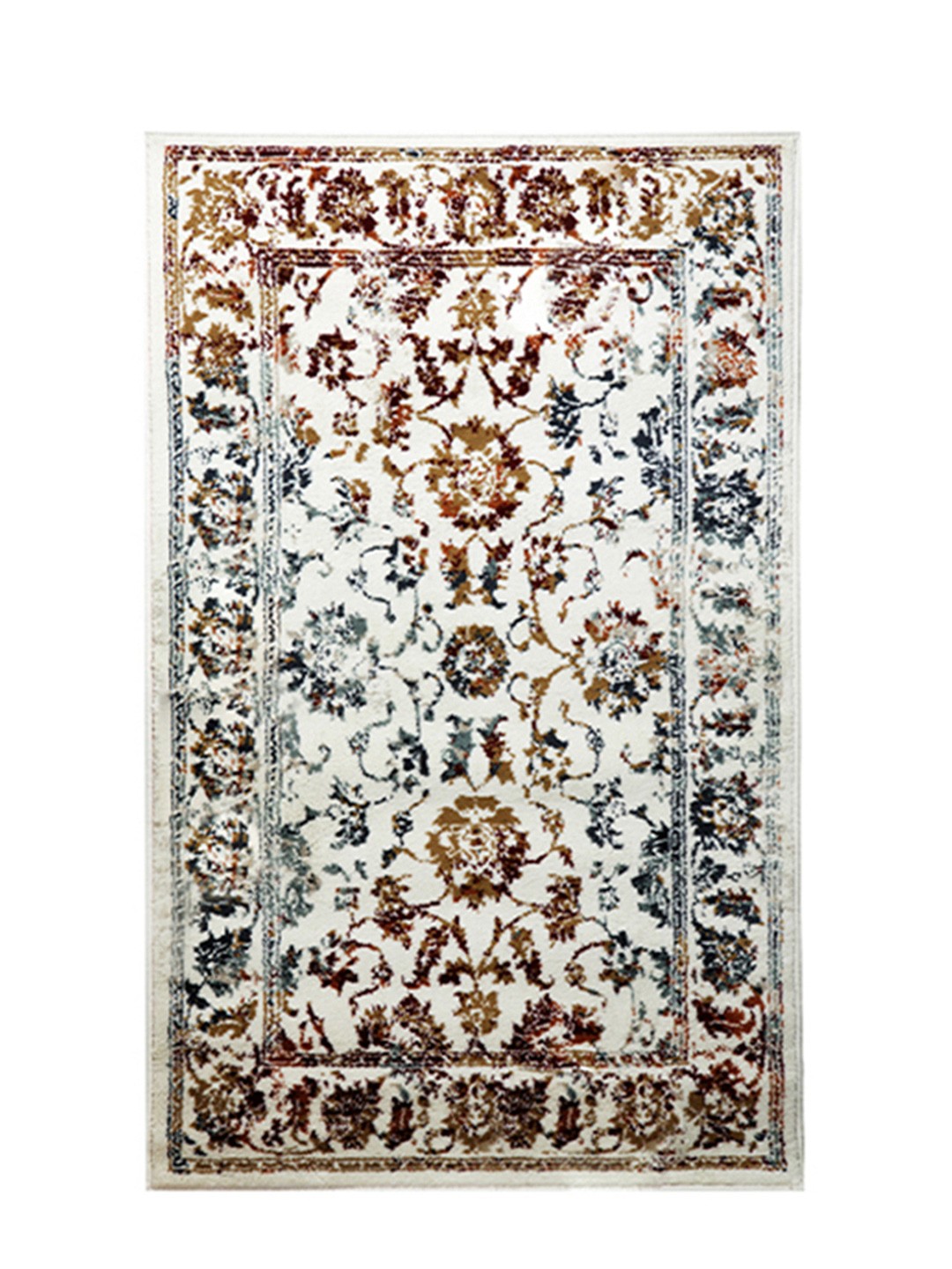 

Sapana Carpet-Mats Cream & Grey Floral Anti-Skid Carpet