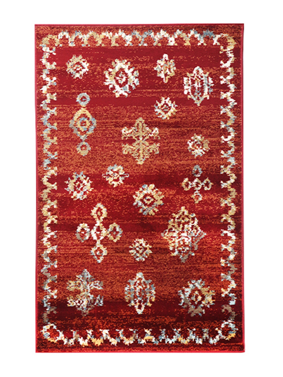 

Sapana Carpet-Mats Maroon & Grey Traditional Anti-Skid Carpet