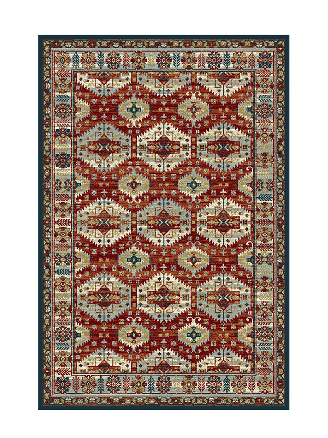

Sapana Carpet-Mats Maroon & Beige Ethnic Motifs Printed Anti-Skid Carpet