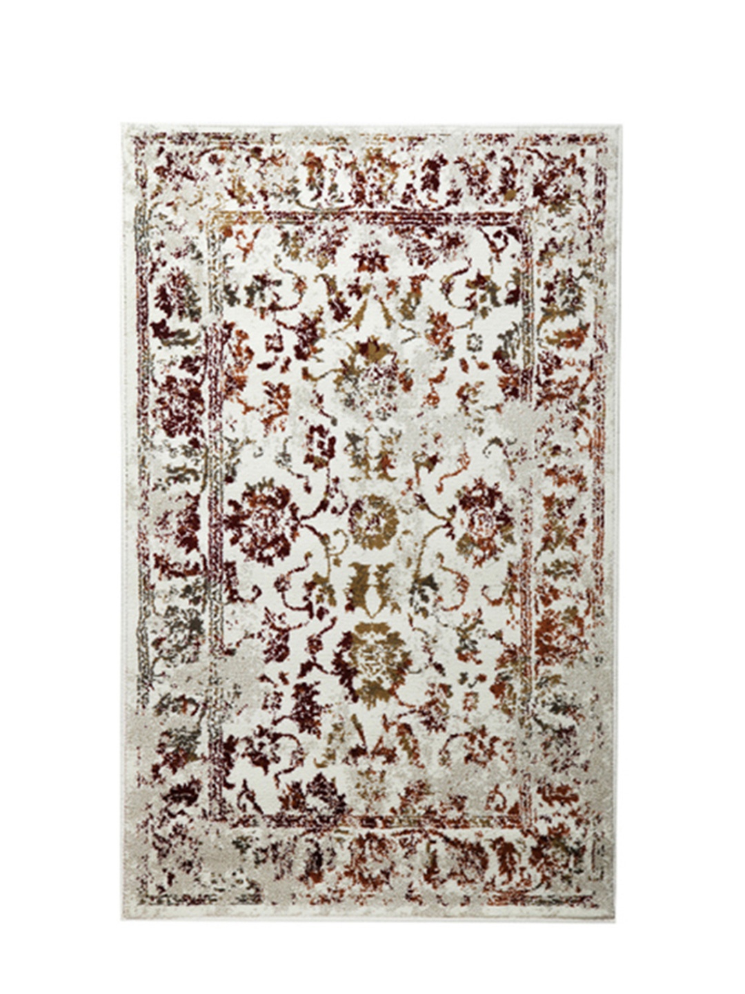 

Sapana Carpet-Mats Cream & Grey Floral Anti-Skid Carpet