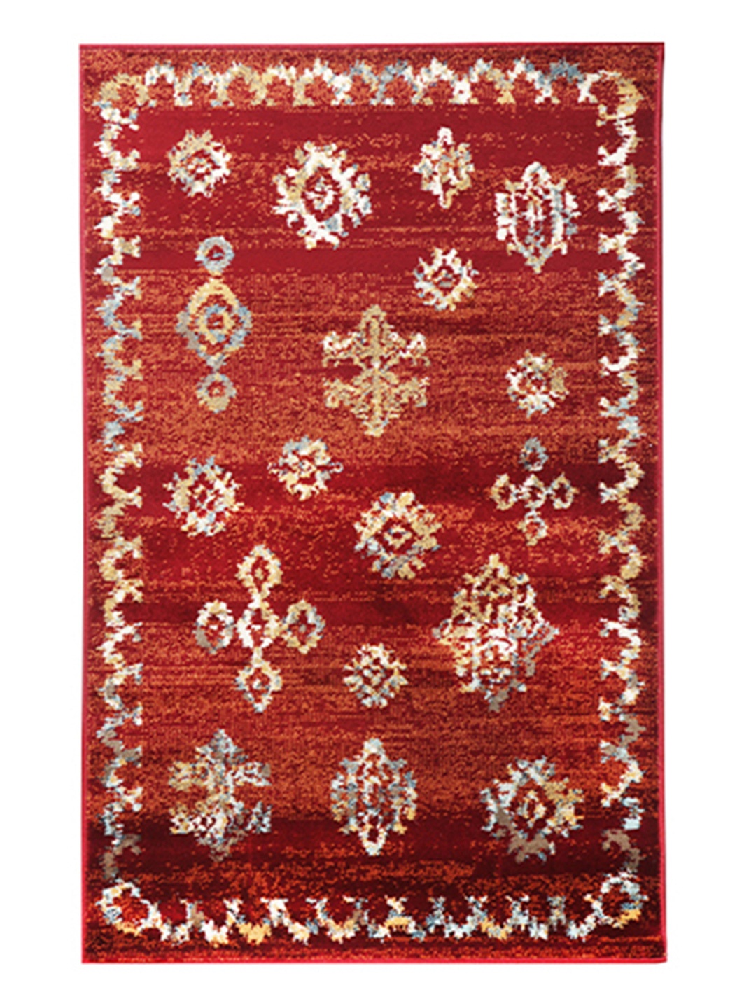 

Sapana Carpet-Mats Maroon & Grey Ethnic Motifs Printed Anti-Skid Carpet