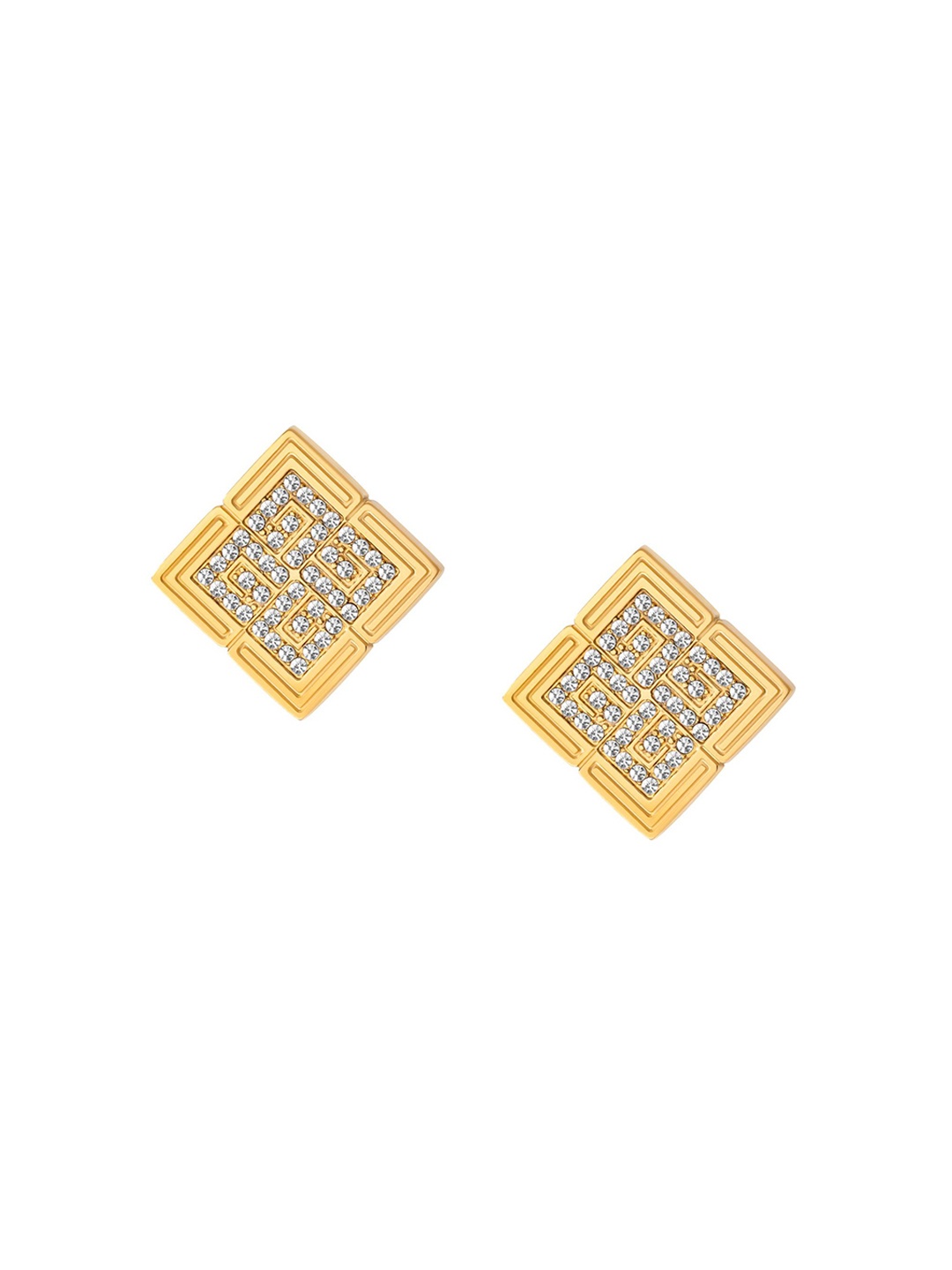 

Guy Laroche Gold Plated Artificial Stones Stainless Steel Studs