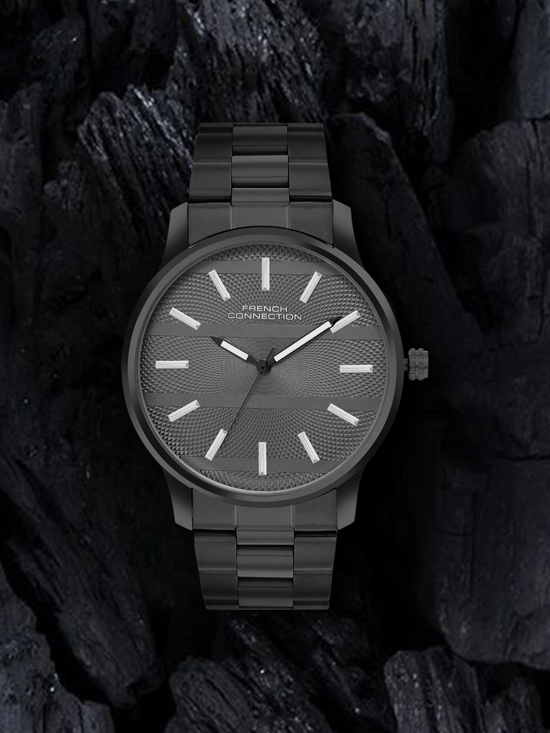 

French Connection Men Dial & Stainless Steel Straps Analogue Watch FCN091BM, Black