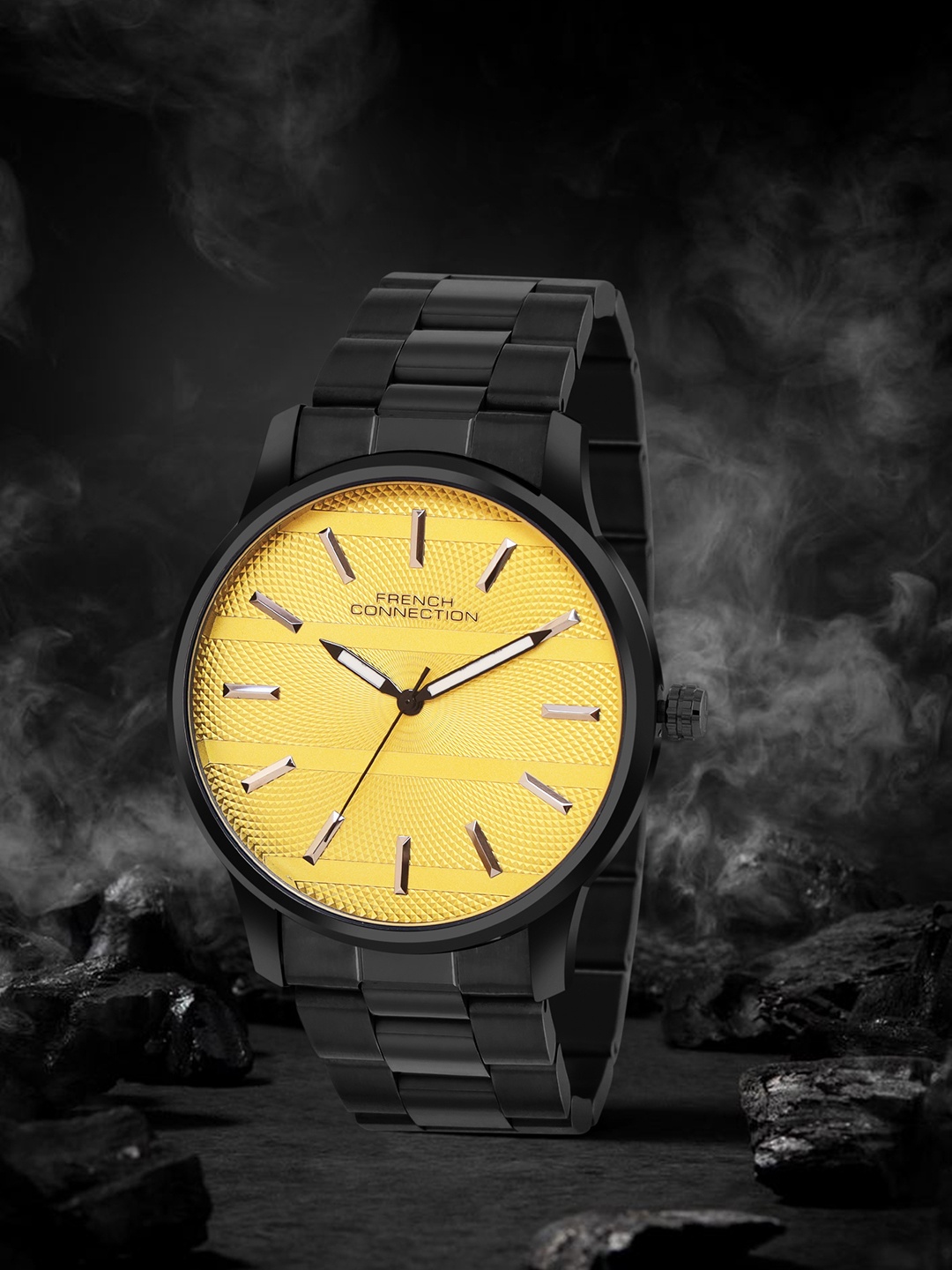 

French Connection Men Dial & Stainless Steel Straps Analogue Watch FCN091YBM, Mustard