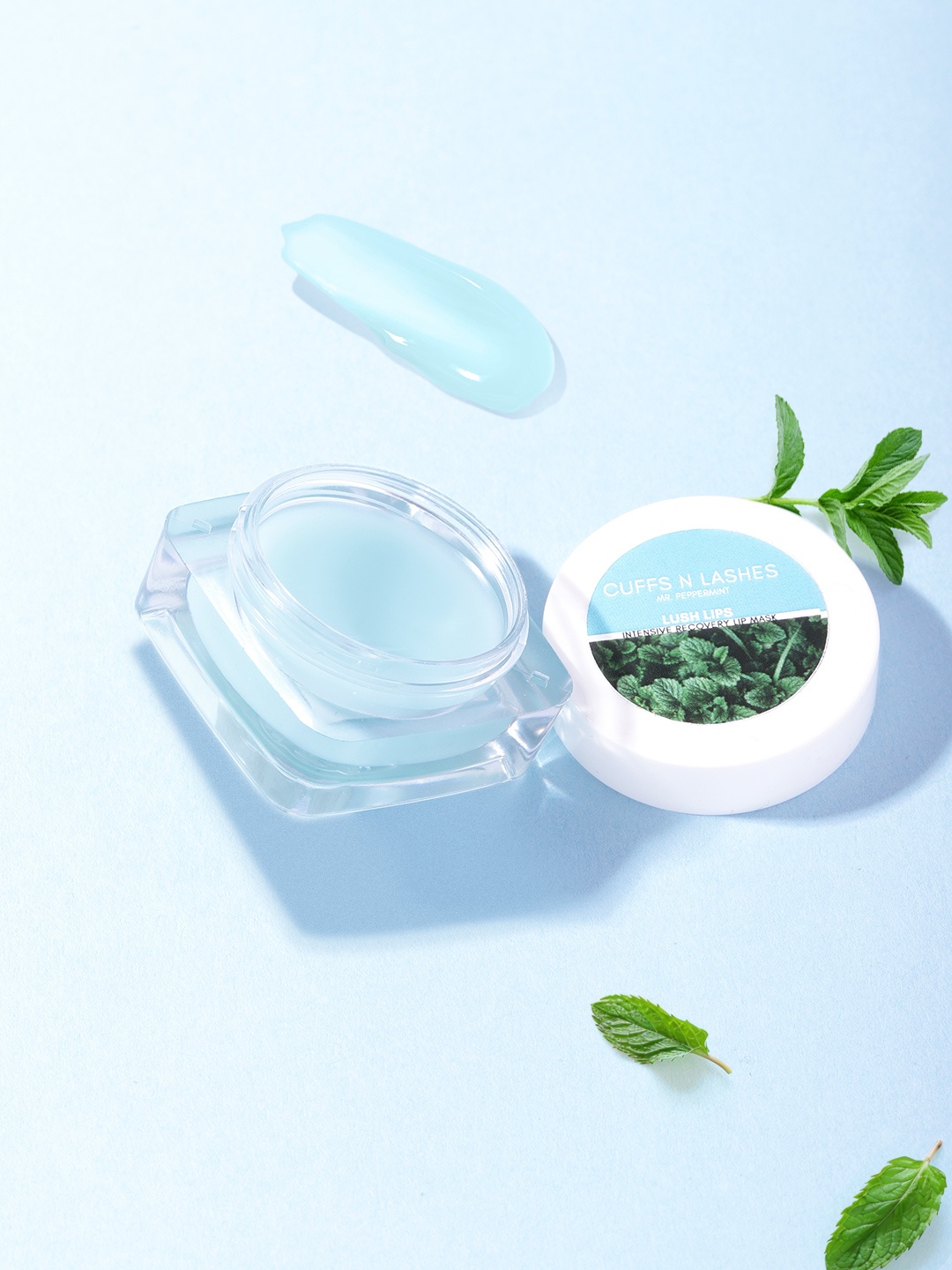 

CUFFS N LASHES Lush Lips Intensive Recovery Shea Butter Lip Mask - Mr Peppermint - 8g, Blue