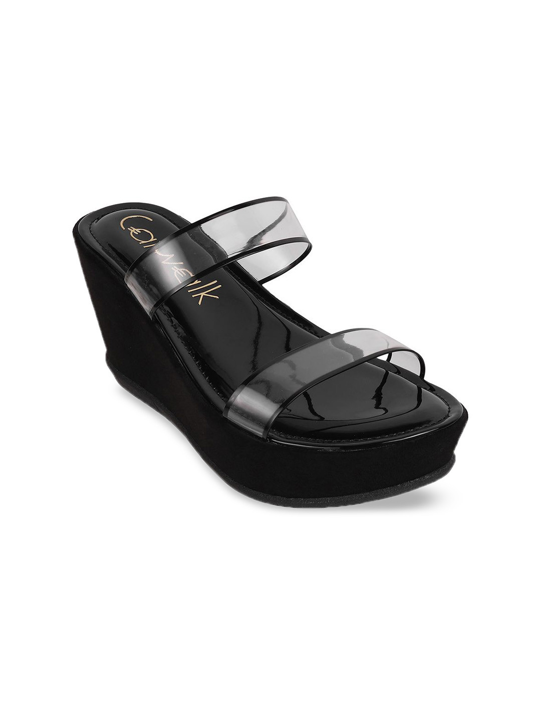 

Catwalk PU Wedge Sandals, Black