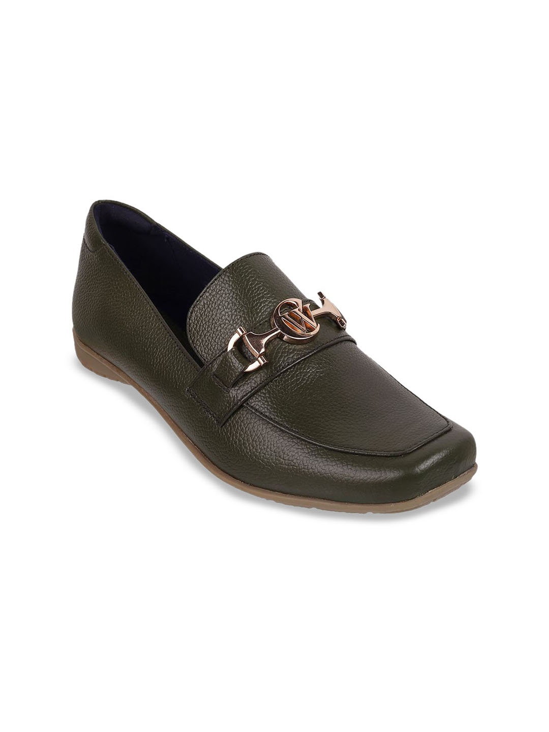 

Catwalk Women Leather Ballerinas with Buckles Flats, Brown
