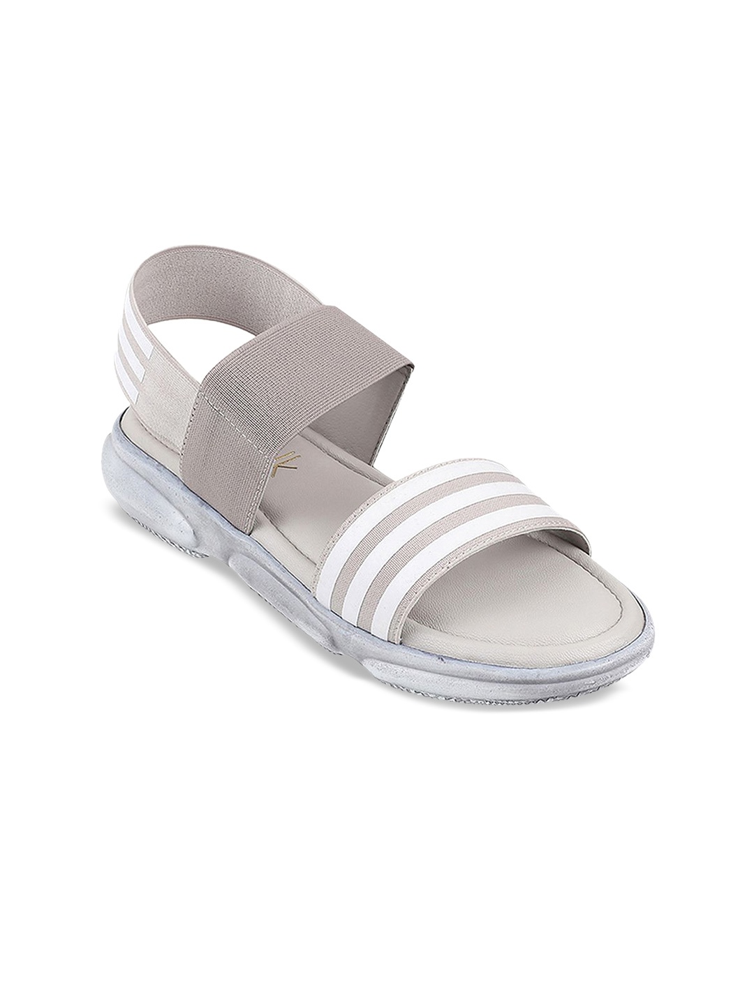 

Catwalk Women Striped Open Toe Flats, Grey