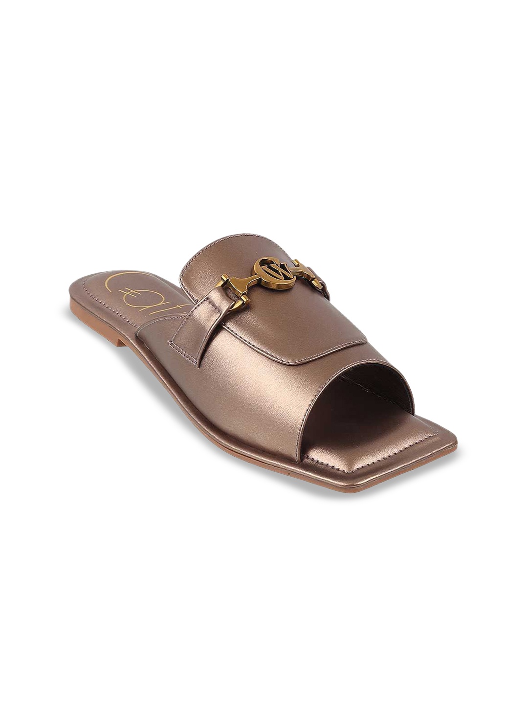 

Catwalk Women Textured Open Toe Flats, Bronze