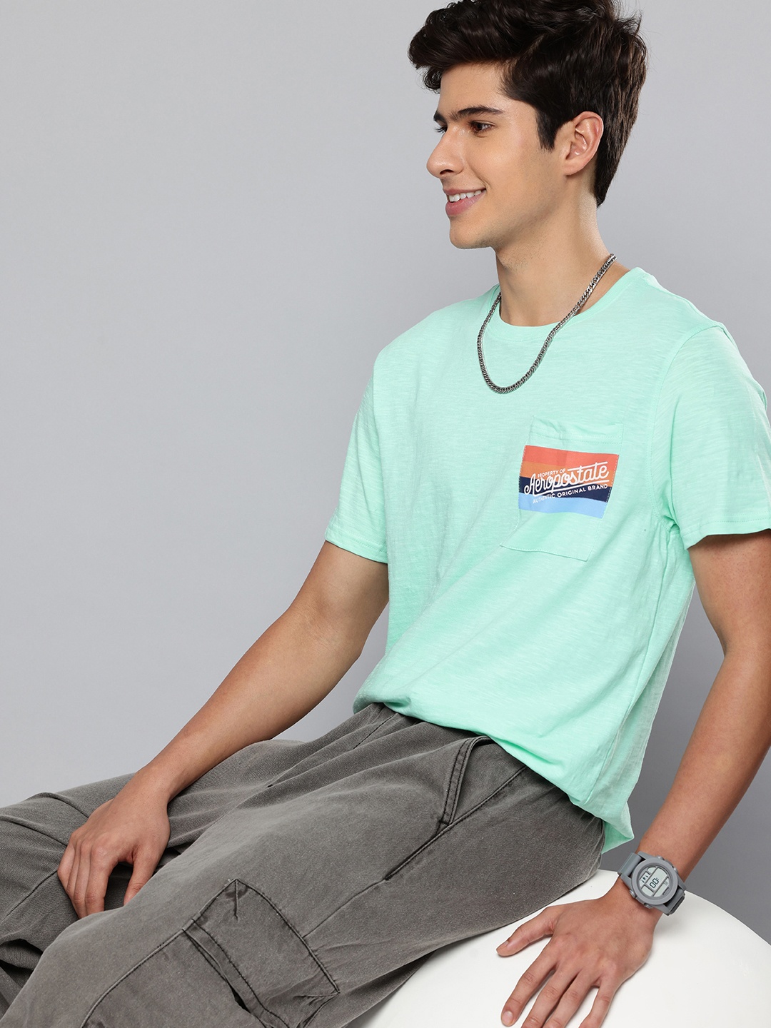

Aeropostale Pure Cotton T-shirt, Green