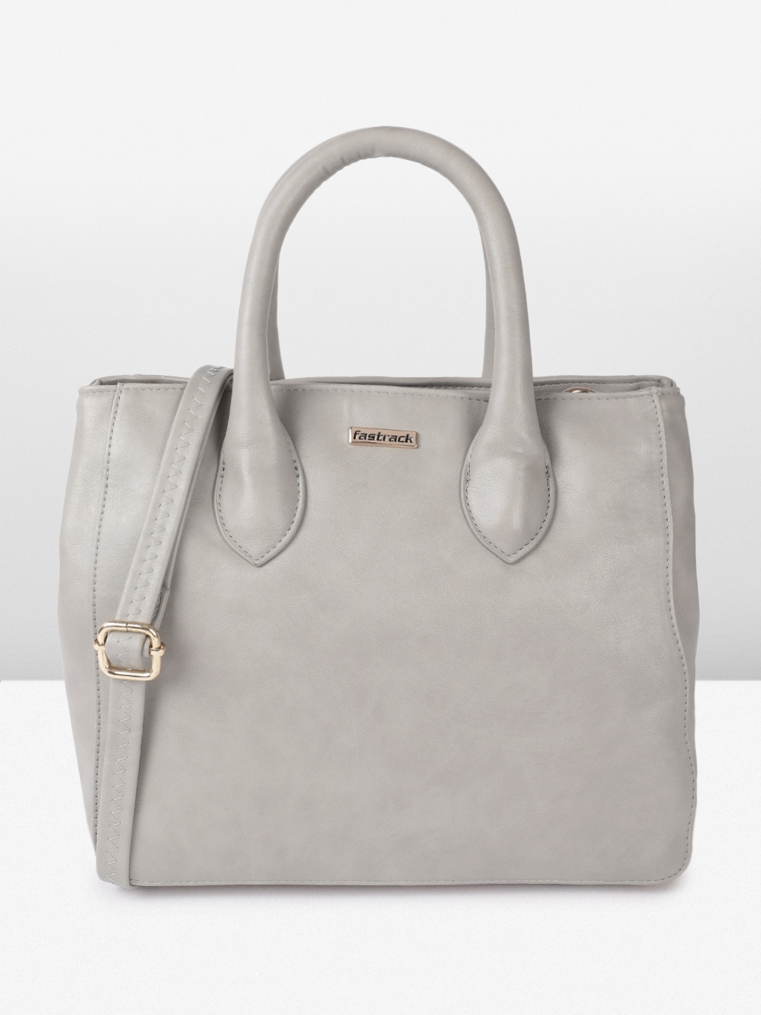 

Fastrack Women Solid Structured Handheld Bag, Grey