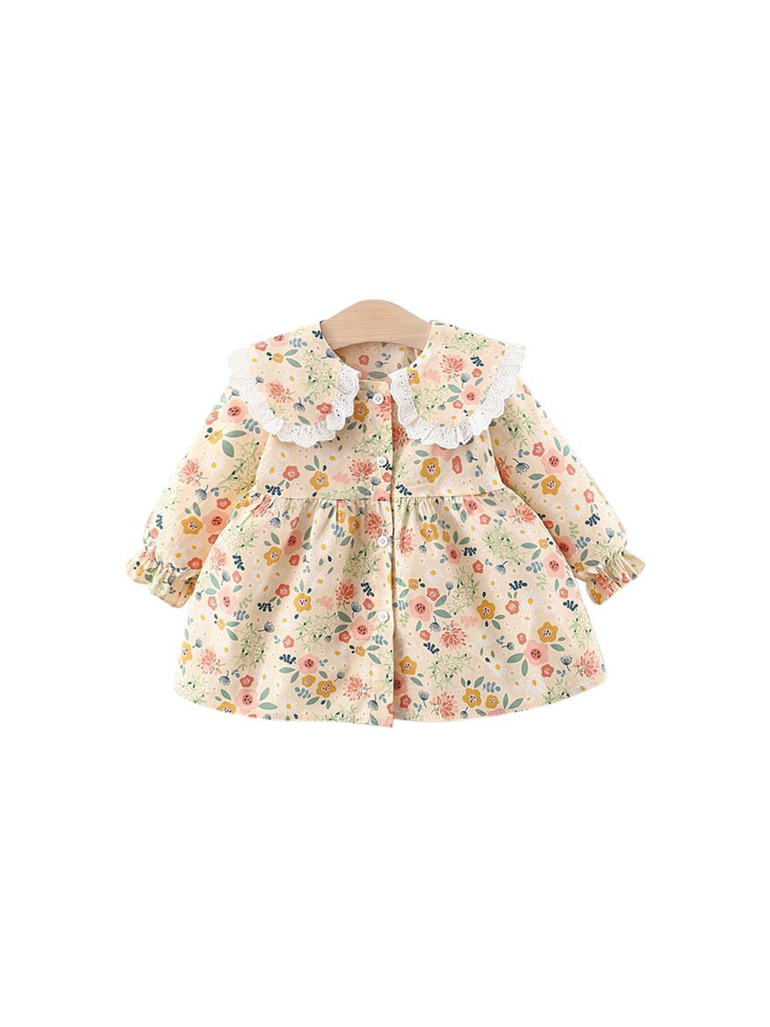 

StyleCast x Revolte Girls Floral Printed Peter Pan Collar Fit & Flare Dress, Yellow