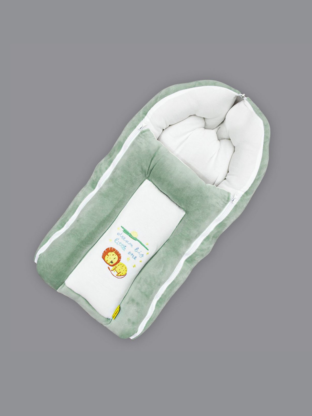 

Born Babies Green & White Printed Cotton Baby Sleeping Bag