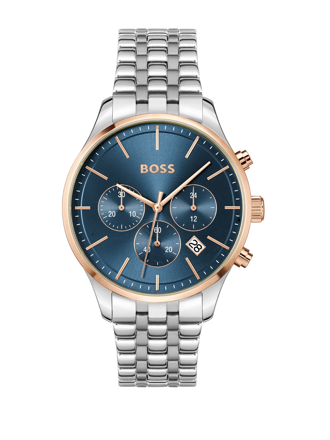 

BOSS Men Bracelet Style Straps Analogue Chronograph Watch 1514158, Blue