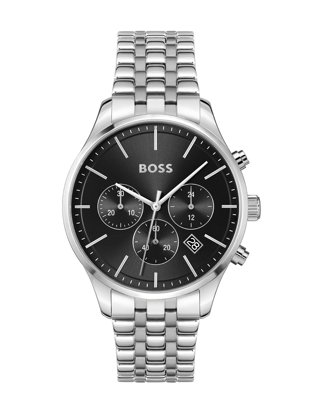 

BOSS Men Bracelet Style Straps Analogue Chronograph Watch 1514157, Black