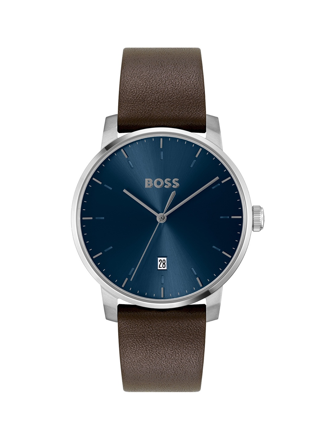 

BOSS Men Leather Straps Analogue Watch 1514160, Blue