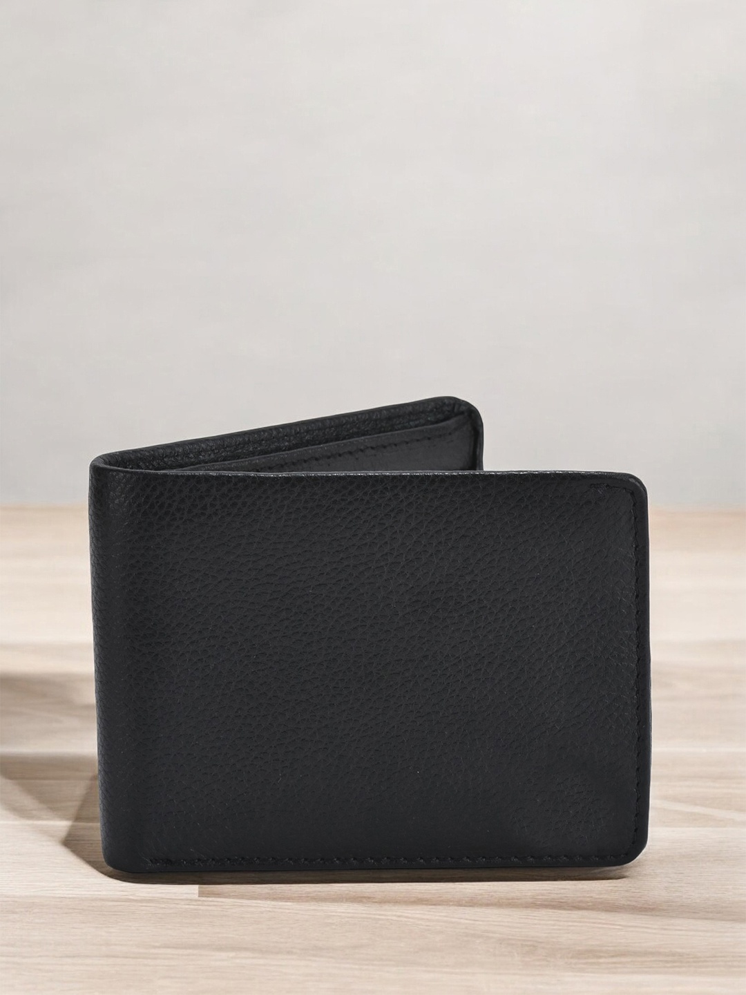 

The Roadster Lifestyle Co. Men Leather Textured Two Fold Wallets, Black