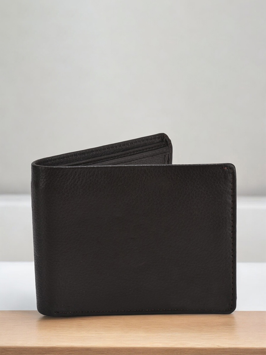 

The Roadster Lifestyle Co. Men Leather Textured Two Fold Wallets, Brown