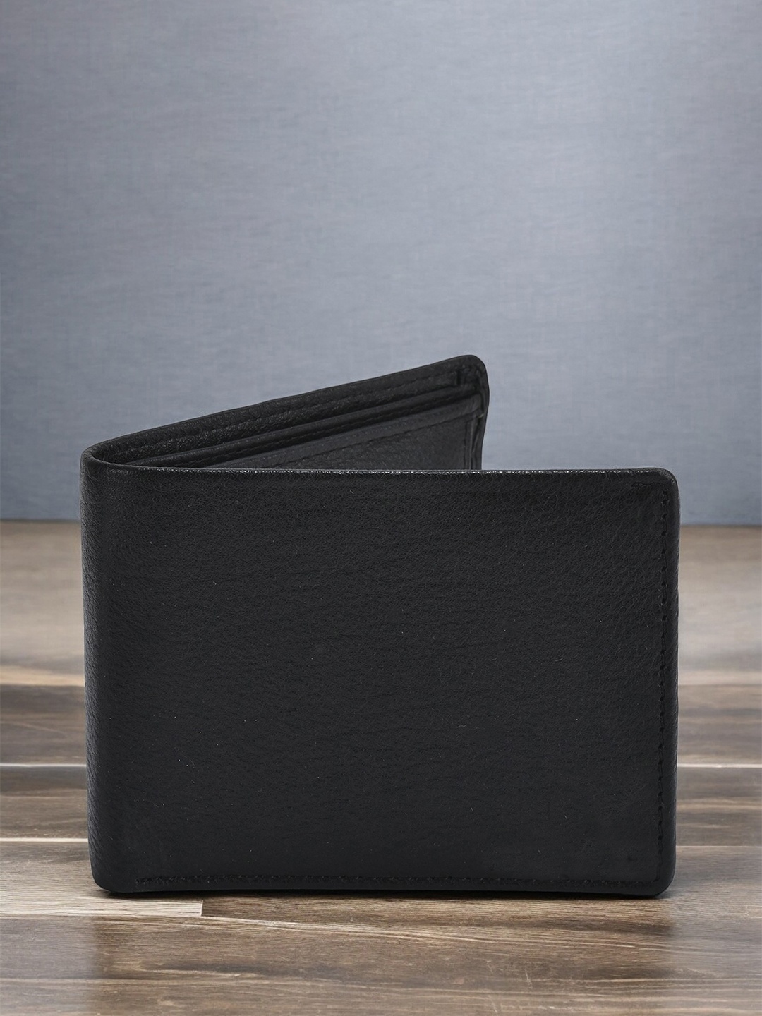 

Roadster Men Leather Textured Two Fold Wallets, Black