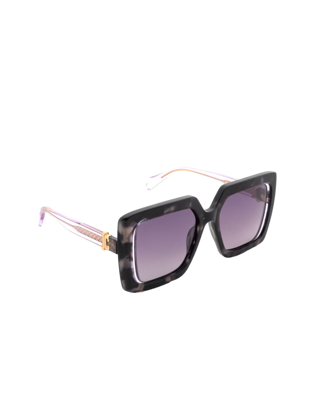 

Just Cavalli Women Full Rim Square Sunglasses with UV Protected Lens, Purple