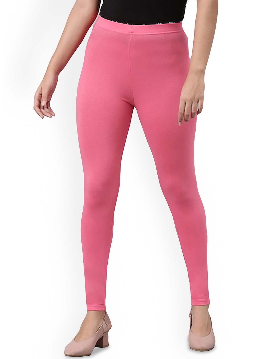 

BAESD Girls Pink Mid-Rise Ankle-Length Leggings