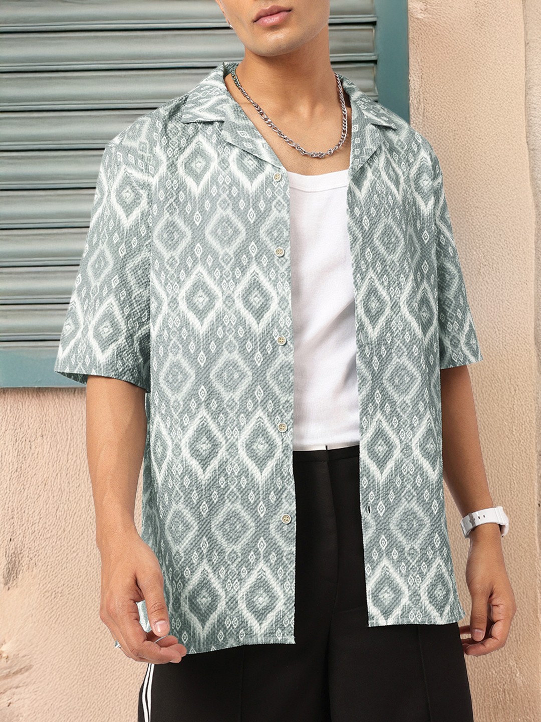 

Kook N Keech Urban Explorer Printed Shirt, Green