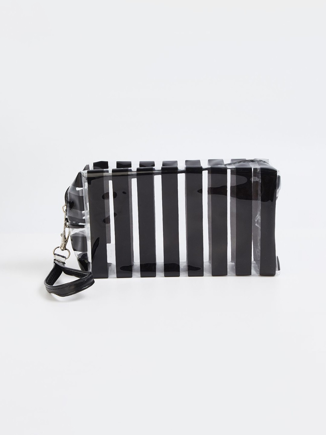

max Striped Waterproof Pouch Travel Accessory, Black