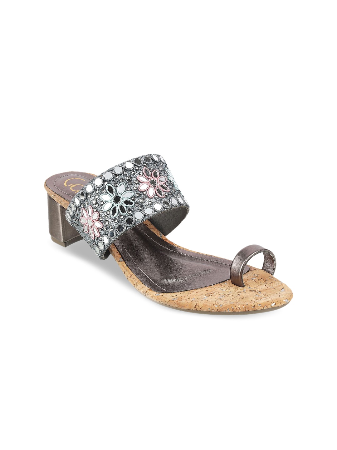 

Catwalk Women Embellished Block Sandals Heels, Silver