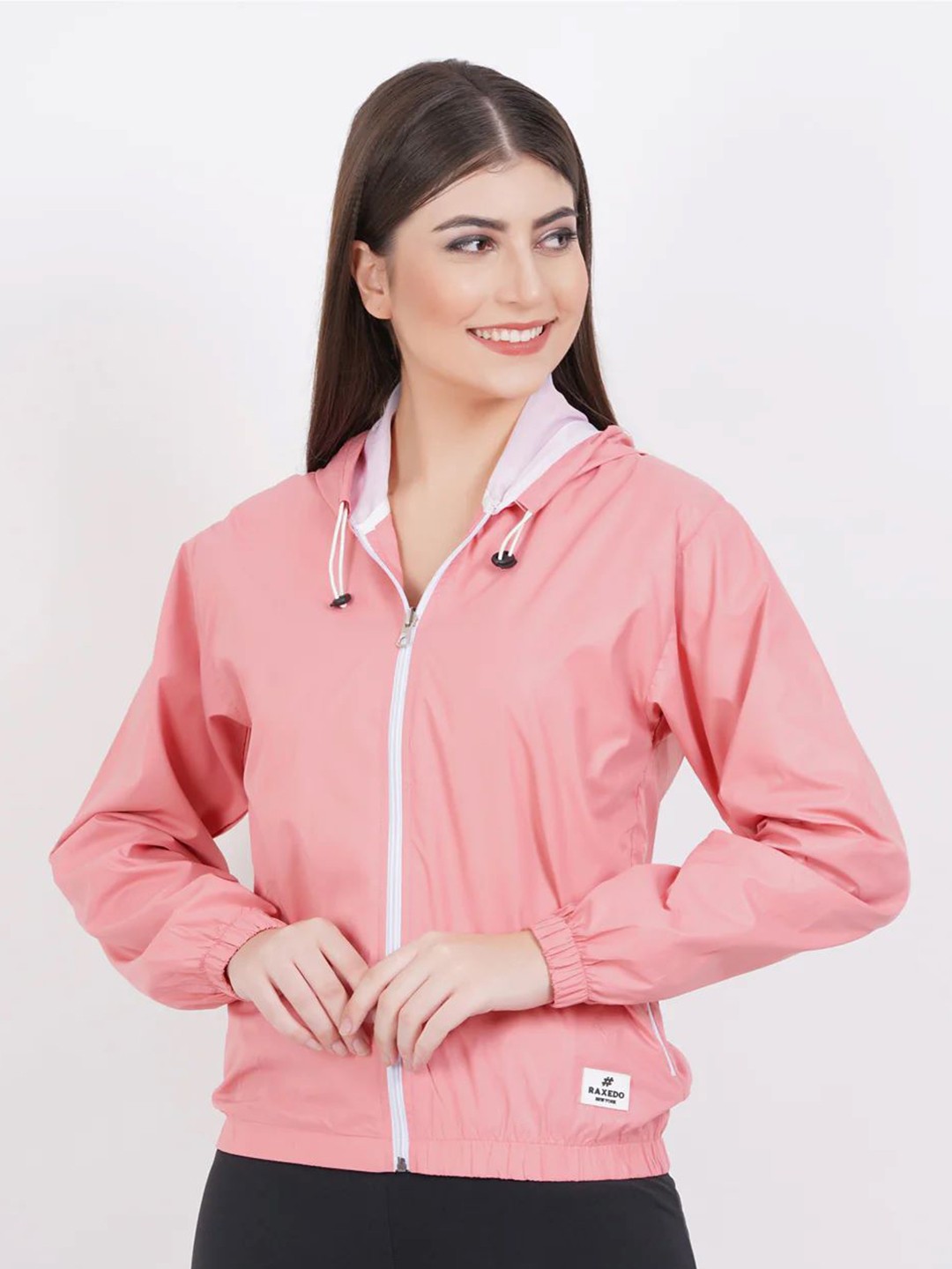 

Raxedo Women Light Weight Water Resistant Windcheater Jacket, Pink