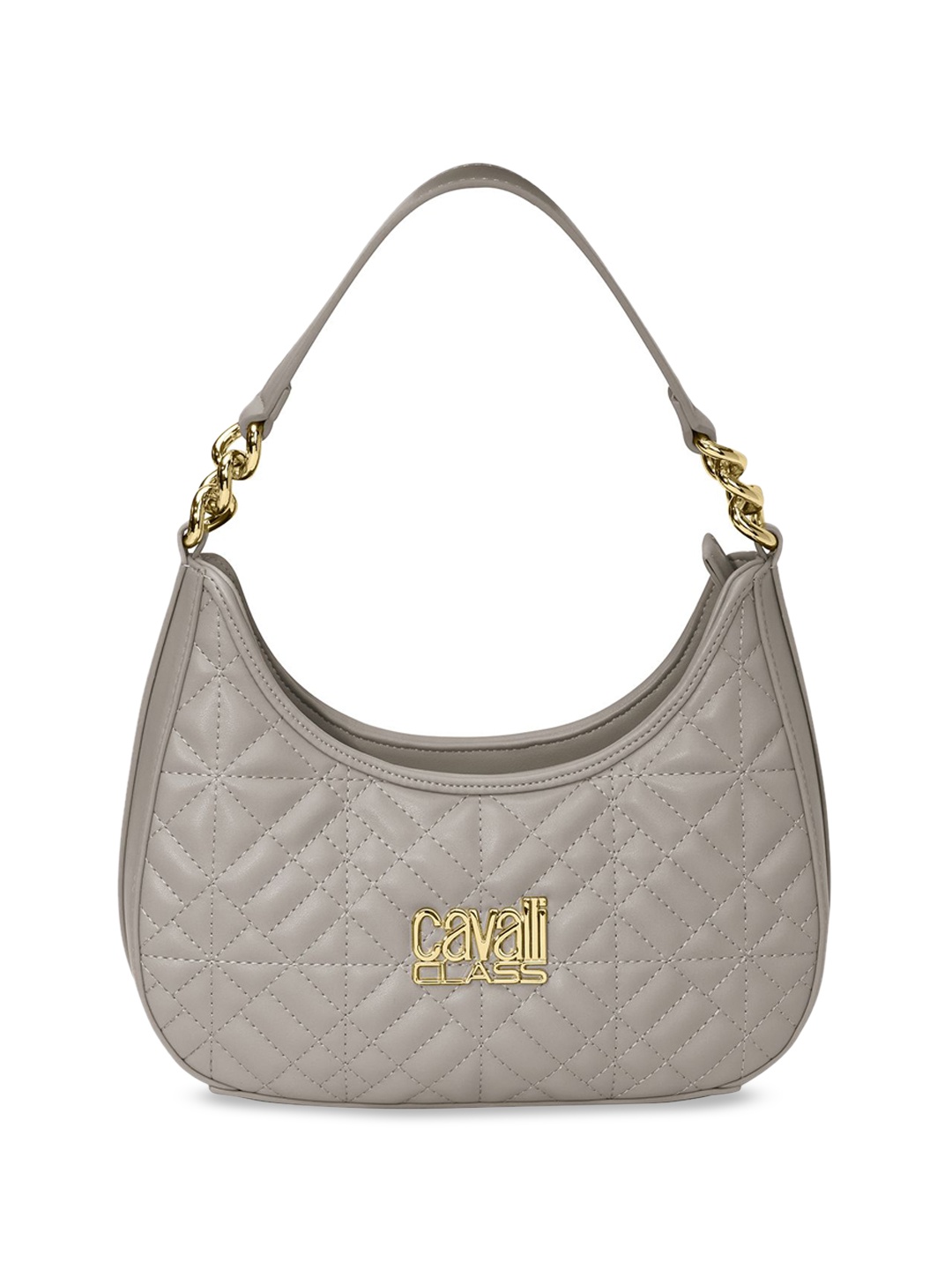 

Cavalli Class Half Moon Hobo Bag with Quilted, Grey