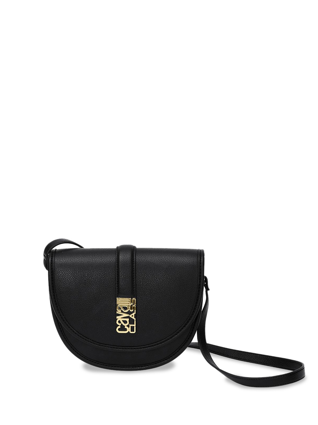 

Cavalli Class Half Moon Sling Bag with Tasselled, Black
