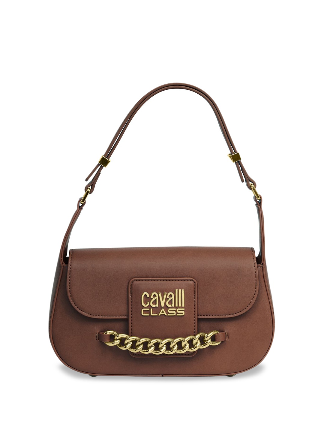 

Cavalli Class Structured Shoulder Bag with Tasselled, Tan