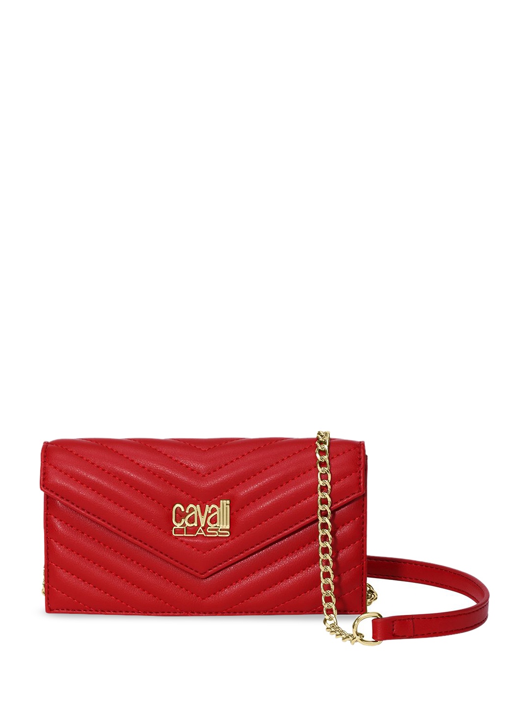 

Cavalli Class Swagger Sling Bag with Quilted, Red