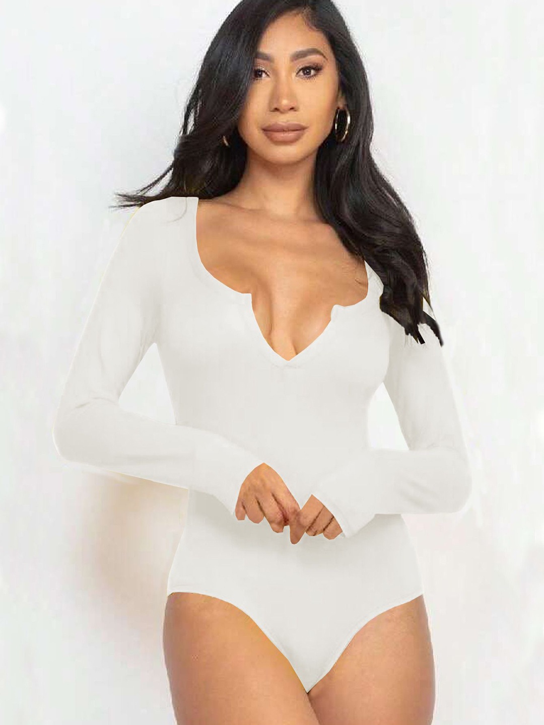 

StyleCast SweetHeart Neck Bodysuit, White