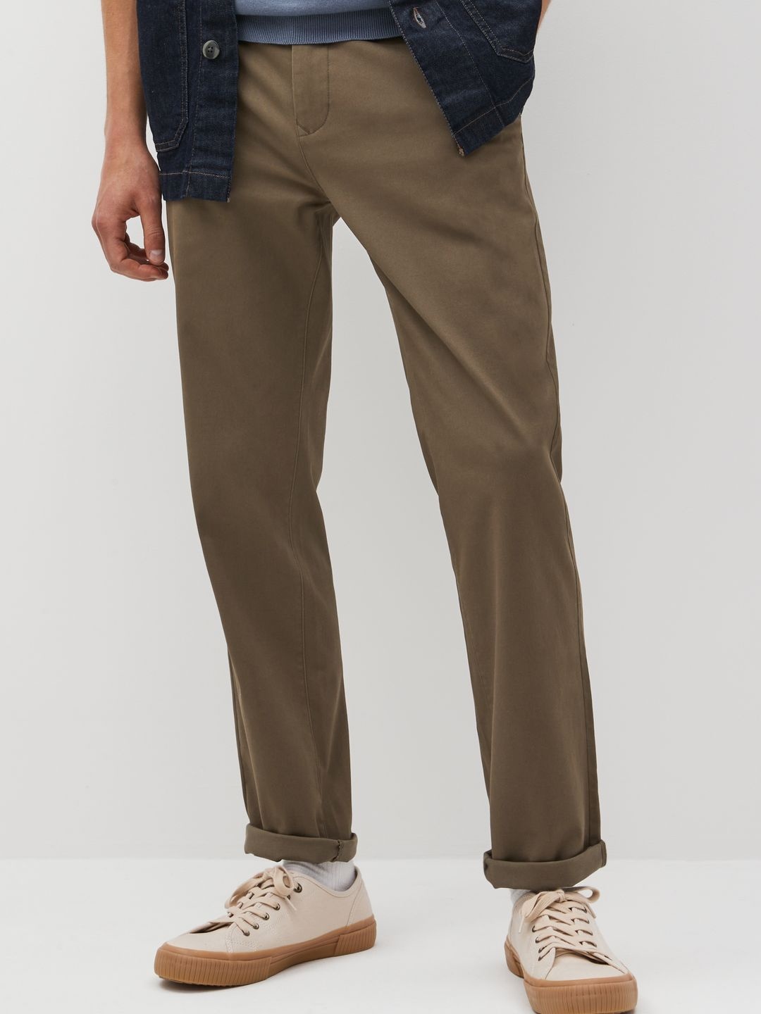 

NEXT Men Straight Fit Chinos Trousers, Olive