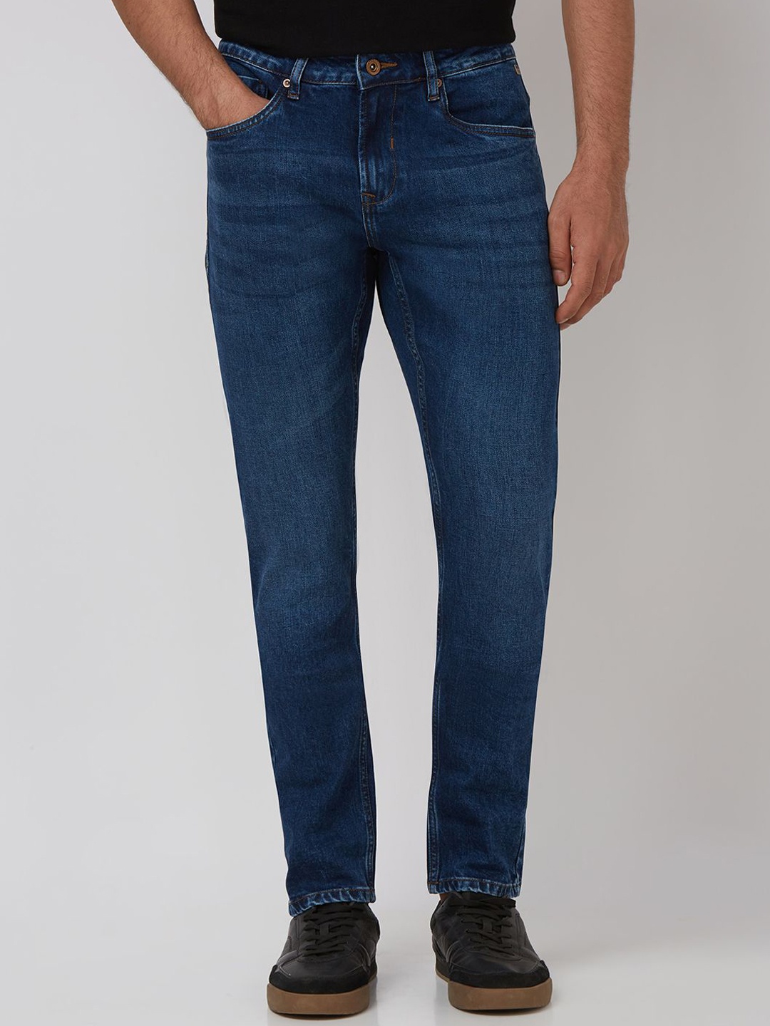 

Mufti Men Skinny Fit Light Fade Stretchable Jeans, Blue