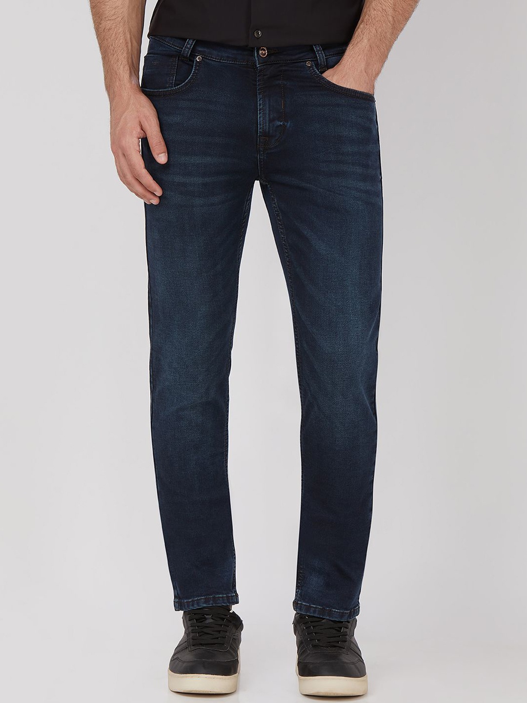 

Mufti Men Super Skinny Fit Light Fade Stretchable Jeans, Navy blue