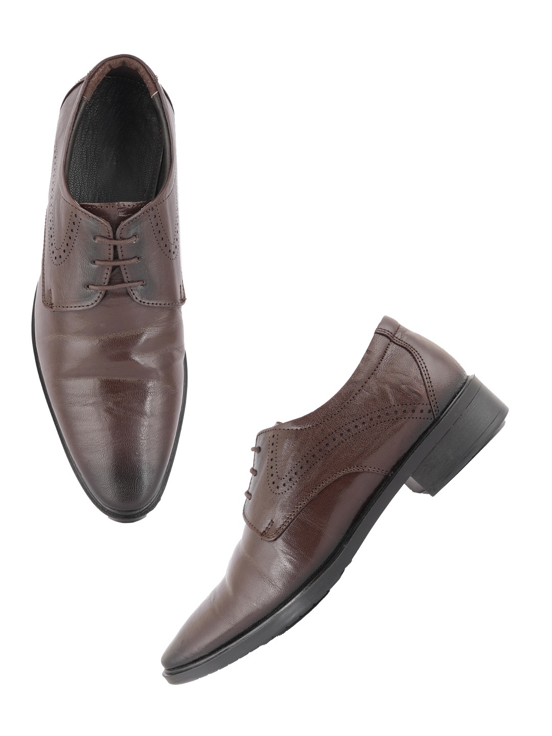 

Style Shoes Men Leather Lace-Ups Formal Derbys, Brown