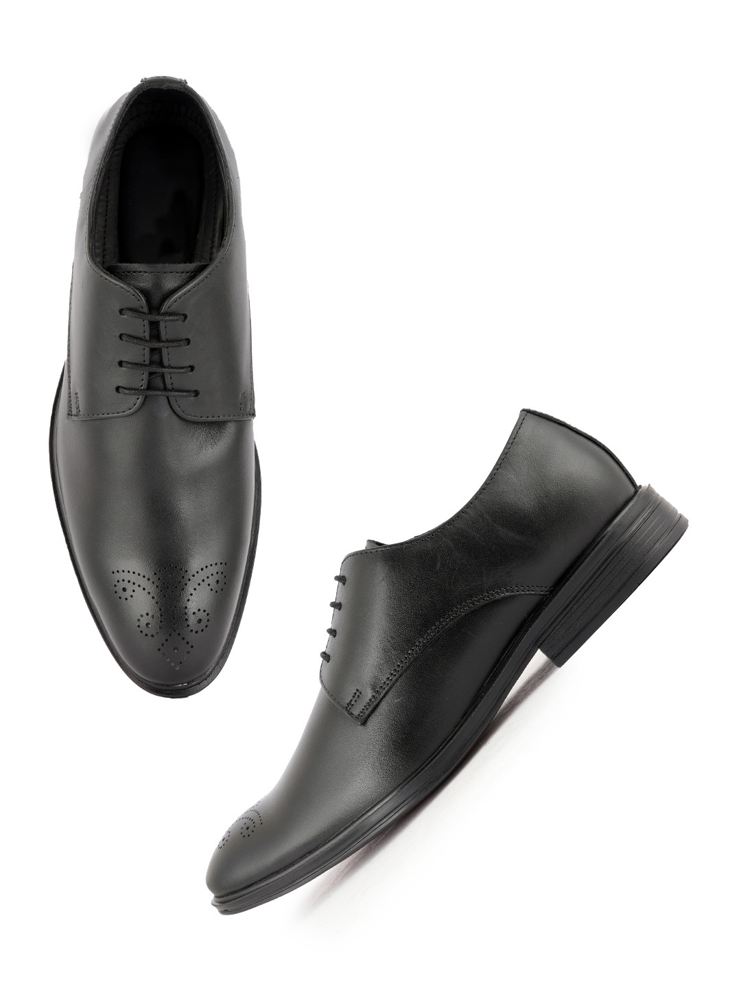 

Style Shoes Men Leather Lace-Ups Formal Derbys, Black