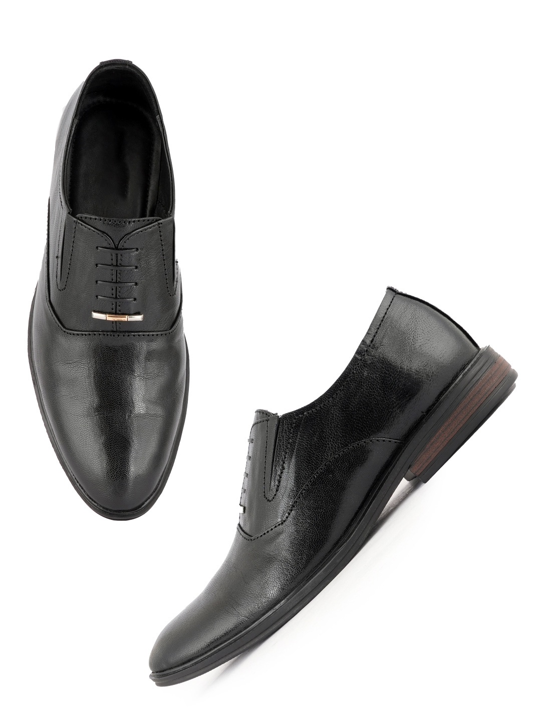 

Style Shoes Men Leather Formal Slip-Ons, Black