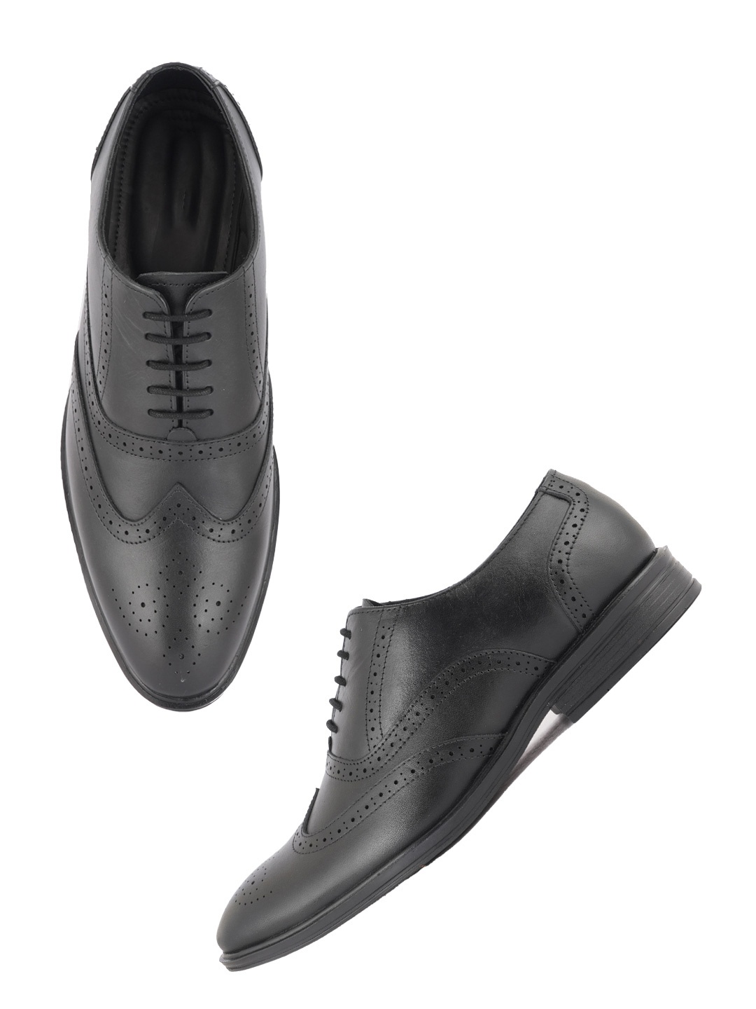 

Style Shoes Men Leather Formal Brogues, Black