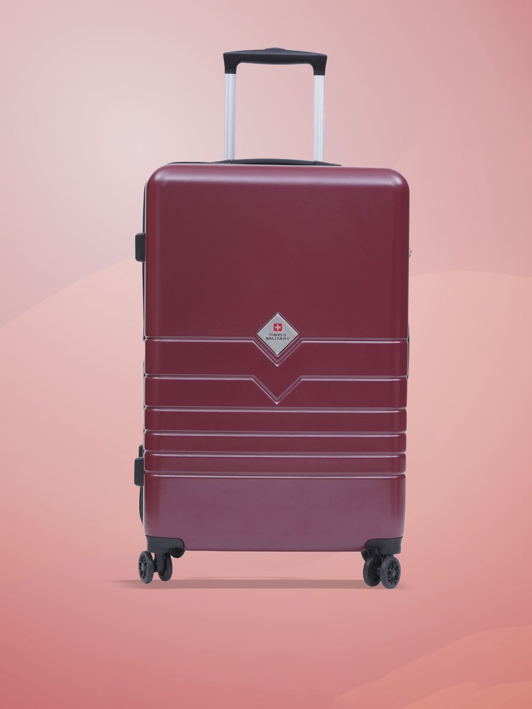 

SWISS MILITARY Medium Hard-Sided Trolley Bag, Maroon