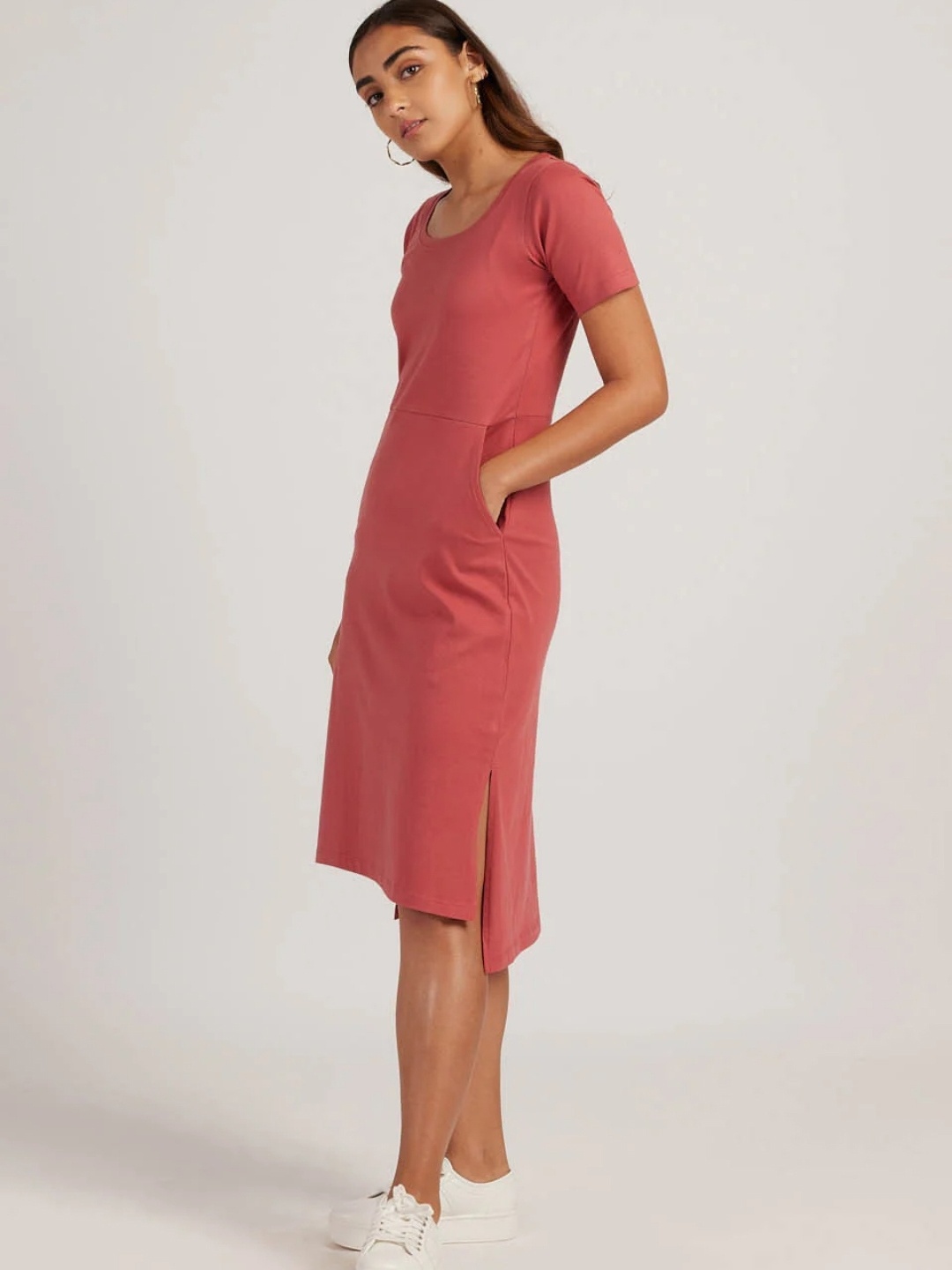 

Creatures of Habit Women Jersey Midi Dress, Pink