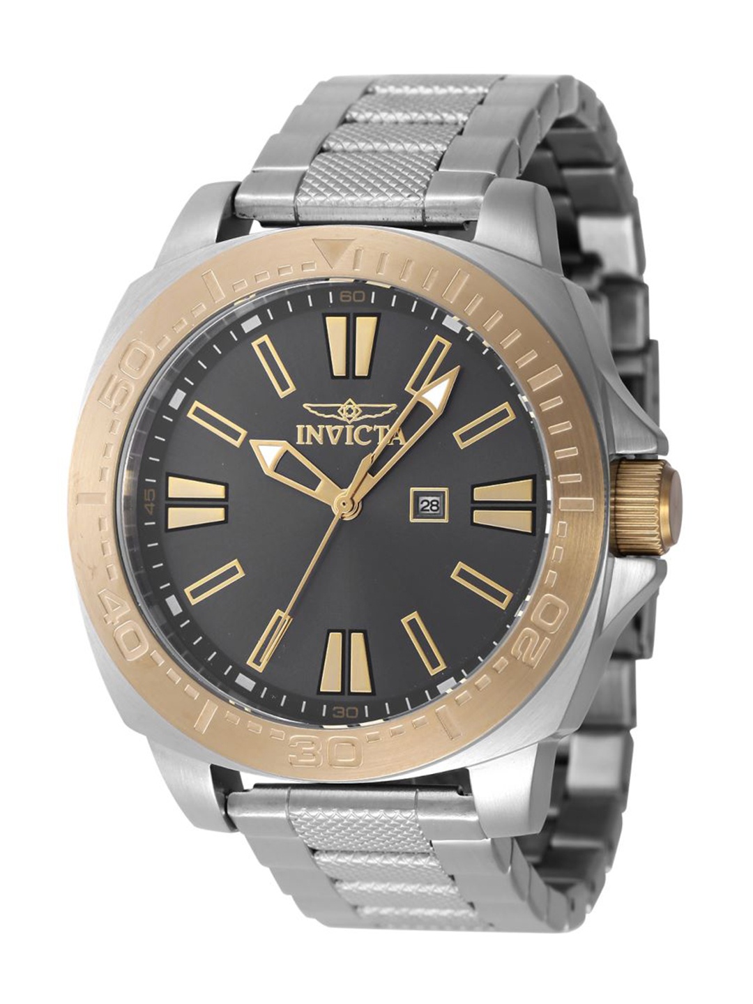 

Invicta Men Dial & Stainless Steel Bracelet Style Straps Analogue Watch 47602, Silver
